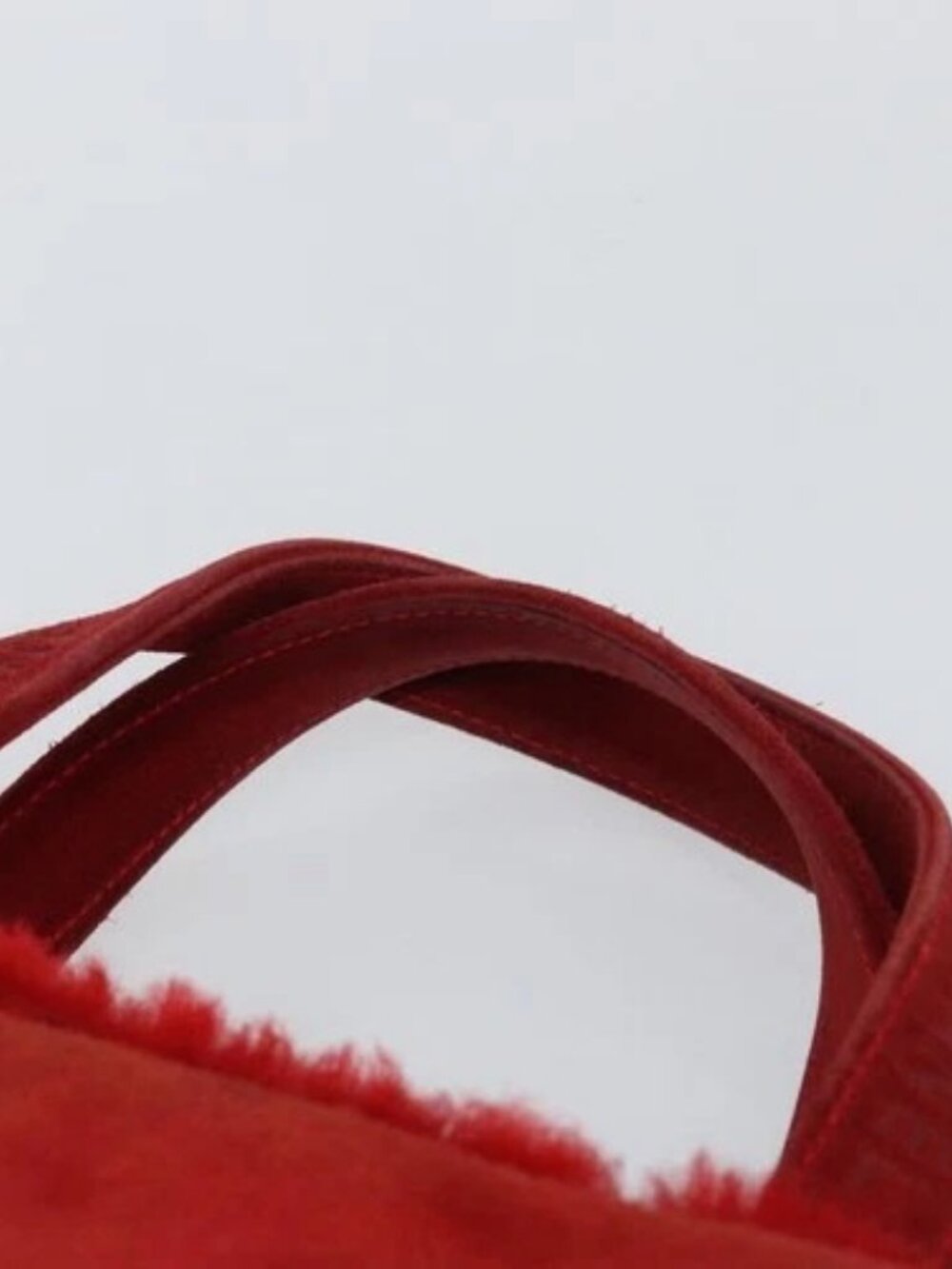 CHANEL Tote Bag Suede Red CC Auth 164529 - Picture 7 of 16